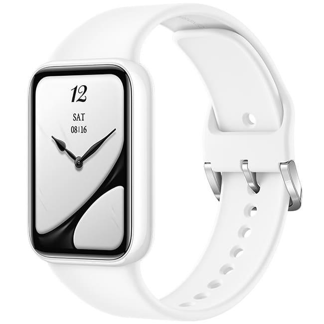 Фитнес-браслет Xiaomi Smart Band 10 Pro M2552B1 (Международная версия) Белая керамика, с белым силиконовым ремешком