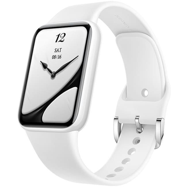 Фитнес-браслет Xiaomi Smart Band 10 Pro M2552B1 (Международная версия) Белая керамика, с белым силиконовым ремешком