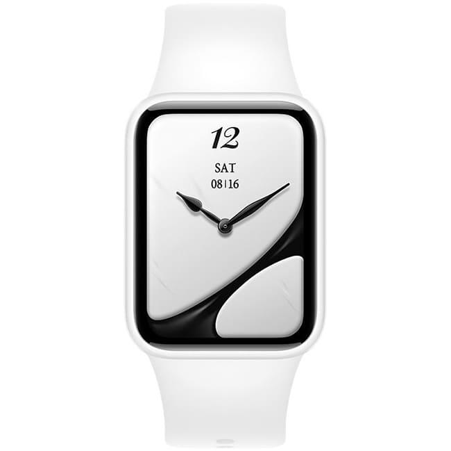 Фитнес-браслет Xiaomi Smart Band 10 Pro M2552B1 (Международная версия) Белая керамика, с белым силиконовым ремешком