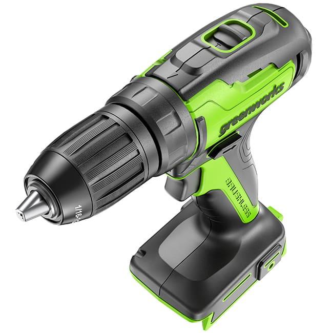 Дрель-шуруповерт ударная Greenworks GD24DD60K2 24V (60Нм) аккумуляторная, с АКБ 2 А/ч и ЗУ 3704107UA (в кейсе)