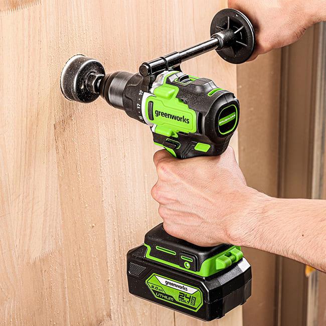 Дрель-шуруповерт Greenworks GD24DD90К4 24V (90Нм) аккумуляторная, с АКБ 4 А/ч и ЗУ 3707507CUВ