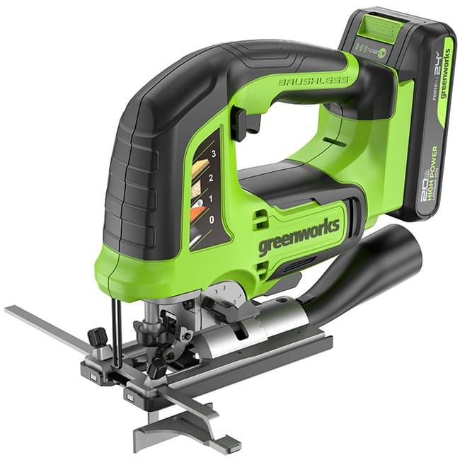 Лобзик Greenworks GD24JS120K2 24V (120 мм) аккумуляторный, с АКБ 2 А/ч и ЗУ 3601407CUA7