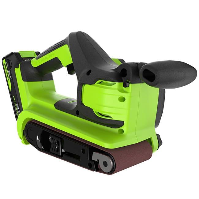 Ленточная шлифмашина Greenworks G24BS 24V (75х457мм) аккумуляторная, с АКБ 2 А/ч и ЗУ 3100607CUA