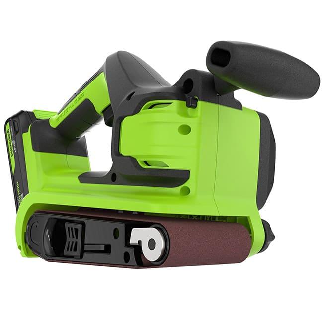 Ленточная шлифмашина Greenworks G24BS 24V (75х457мм) аккумуляторная, с АКБ 2 А/ч и ЗУ 3100607CUA