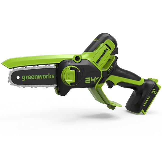 Цепная пила Greenworks GD24CSMNXK4 24V (15 см) аккумуляторная, с АКБ 4 А/ч и ЗУ 2008707UB