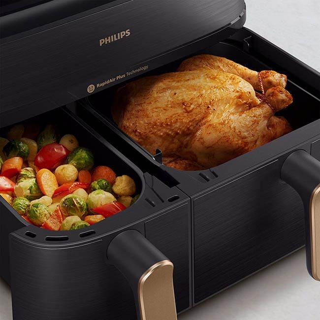 Аэрогриль (аэрофритюрница) Philips 5000 Series Ovi Dual Basket NA552/00