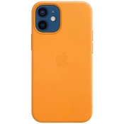 Чехол для iPhone 12 mini Apple Leather Case with MagSafe (MHK63ZE/A) золотой апельсин - фото