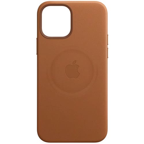 Чехол для iPhone 12 mini Apple Leather Case with MagSafe (MHK93ZE/A) золотисто-коричневый