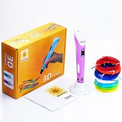 3D-ручка SamoTamo с LCD дисплеем + 27 метров пластика + (фиолетовая) - фото