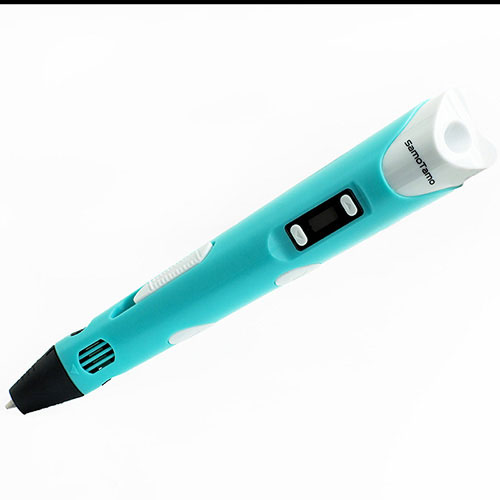 3D-ручка SamoTamo с LCD дисплеем + 27 метров пластика + (голубая) - фото3