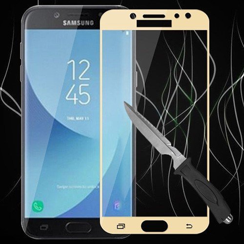 Защитное стекло Aiwo Full Screen 0.33 mm на экран для Samsung Galaxy J7 2017 (противоударное) золотое