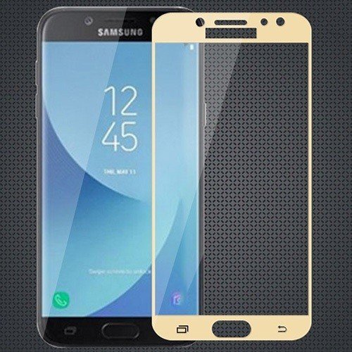 Защитное стекло Aiwo Full Screen 0.33 mm на экран для Samsung Galaxy J7 2017 (противоударное) золотое