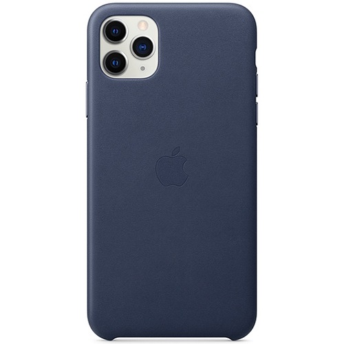 Чехол для iPhone 11 Pro Max Apple Leather Case (MX0G2ZM/A) тёмно-синий