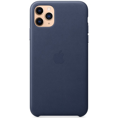 Чехол для iPhone 11 Pro Max Apple Leather Case (MX0G2ZM/A) тёмно-синий