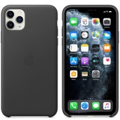 Чехол для iPhone 11 Pro Max Apple Leather Case (MX0E2ZM/A) черный - фото