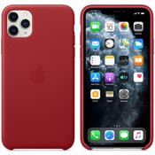 Чехол для iPhone 11 Pro Max Apple Leather Case (MX0F2ZM/A) красный - фото