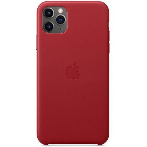 Чехол для iPhone 11 Pro Max Apple Leather Case (MX0F2ZM/A) красный
