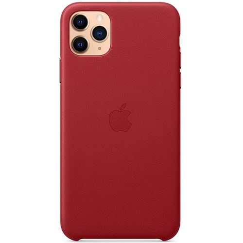 Чехол для iPhone 11 Pro Max Apple Leather Case (MX0F2ZM/A) красный
