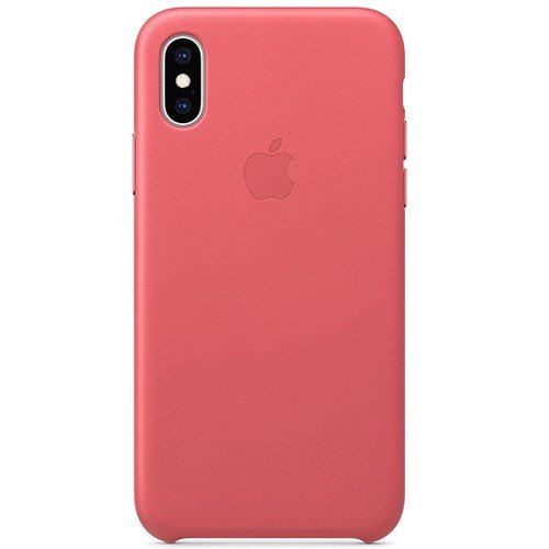 Чехол для iPhone Xs Apple Leather Case (MTEU2ZM/A) Peony Pink