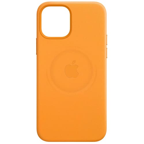 Чехол для iPhone 12 и 12 Pro Apple Leather Case with MagSafe (MHKC3ZE/A) золотой апельсин