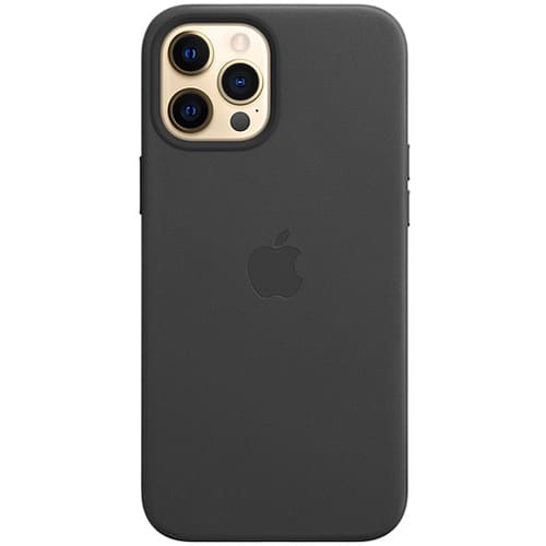 Чехол для iPhone12 Pro Max Apple Leather Case with MagSafe (MHKM3ZE/A) черный