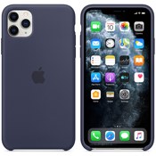 Чехол для iPhone 11 Pro Max Apple Silicone Case (MWYW2ZM/A) темно-синий - фото