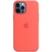 Чехол для iPhone12 Pro Max Apple Silicone Case with MagSafe (MHL93ZE/A) розовый цитрус - фото