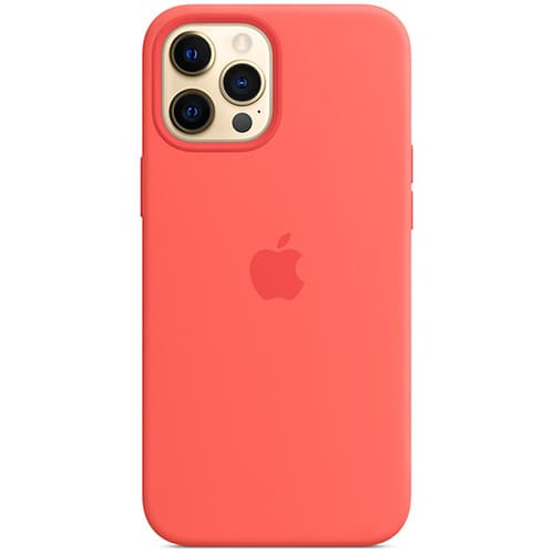 Чехол для iPhone12 Pro Max Apple Silicone Case with MagSafe (MHL93ZE/A) розовый цитрус