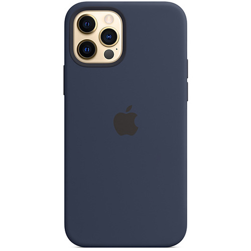 Чехол для iPhone 12 и 12 Pro Apple Silicone Case with MagSafe (MHL43ZE/A) темный ультрамарин