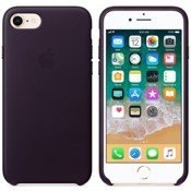 Чехол Apple Leather Case для iPhone 8 темный-баклажан (original) - фото