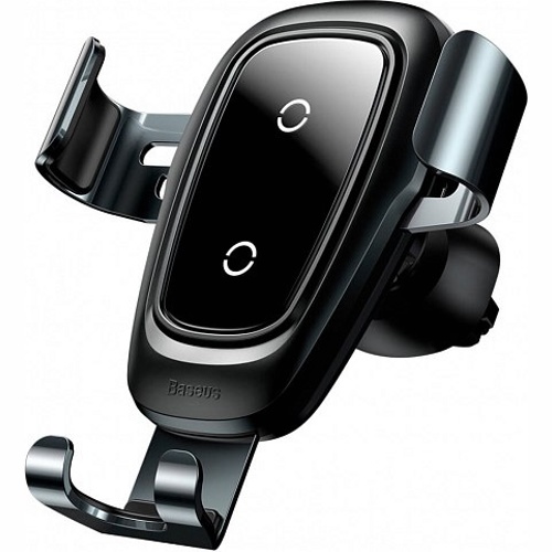 Автодержатель Baseus Wireless Charger Gravity Car Mount с функцией беспроводной зарядки (Черный) - фото