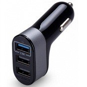 Автомобильное зарядное устройство Momax 4,4A  на 3 USB выхода Black - фото