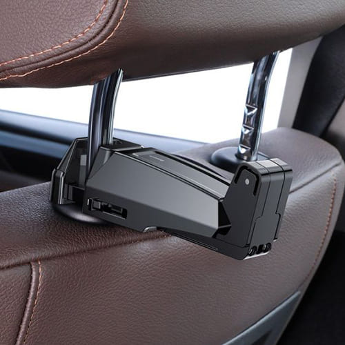 Автодержатель Baseus Back Seat Hook Mobile Phone Holder (SUHZ) с креплением на подголовник (Черный)