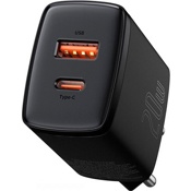 Зарядное устройство Baseus Compact Quick Charger 3A, 20W Type-C + USB (Черный) - фото