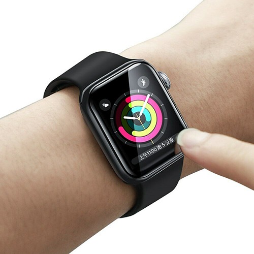 Защитное стекло для Apple Watch series 3 38мм Baseus Full-screen (черное)