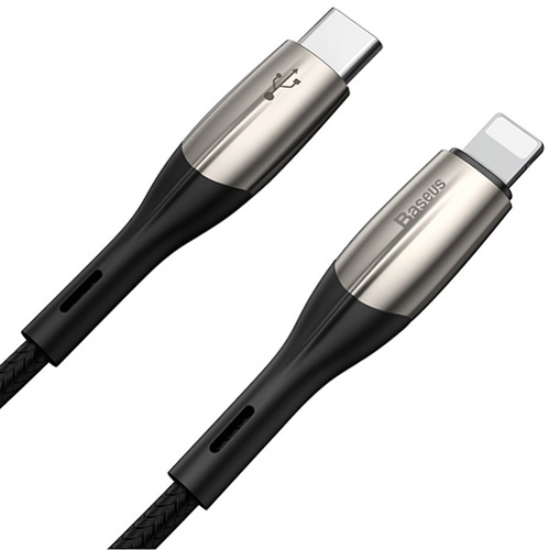 USB кабель Baseus Horizontal Type-С to iP PD 18W, длина 1,0 метр (Черный)  