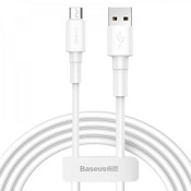 USB кабель Baseus MicroUSB длина 1,0 метр (Белый) - фото