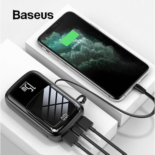 Аккумулятор внешний Baseus Qpow Digital Display Power Bank 10000 mAh (Черный)