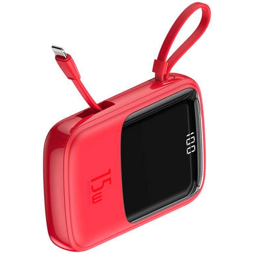 Аккумулятор внешний Baseus Qpow Digital Display Power Bank 10000 mAh (Красный)