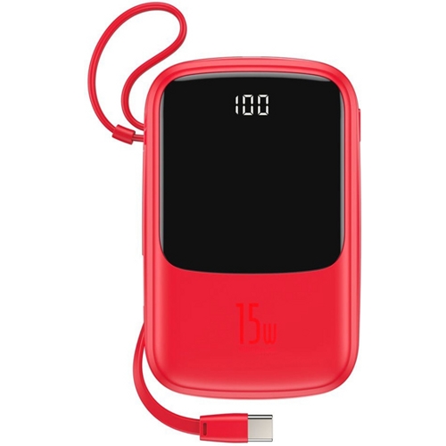 Аккумулятор внешний Baseus Qpow Digital Display Power Bank 10000 mAh (Красный)