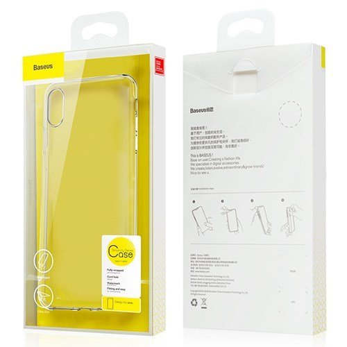 Чехол для iPhone Xs Max накладка (бампер) Baseus Simplicity Series силиконовый прозрачный