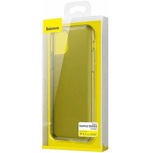 Чехол для iPhone 11 накладка (бампер) Baseus Simplicity Series силиконовый прозрачный серый