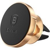 Магнитный автодержатель Baseus Small ears series Magnetic suction bracket с креплением в воздуховод (золотой) - фото