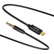 Аудио-кабель AUX Baseus Yiven M01 Type-C Male - 3.5 Male Audio Cable 1,2 метра (Черный) - фото