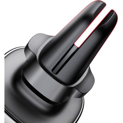 Магнитный автодержатель Baseus Privity Series Pro Air outlet Magnet Bracket Genuine leather с креплением в воздуховод  (красный)