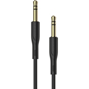 Аудио-кабель AUX Borofone BL1 для смартфонов и планшетов, 1,0 метр (Черный) - фото