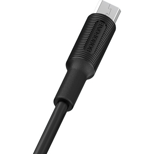 USB кабель Borofone BX1 MicroUSB для зарядки и синхронизации, длина 1,0 метр (Черный)
