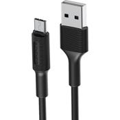 USB кабель Borofone BX1 MicroUSB для зарядки и синхронизации, длина 1,0 метр (Черный) - фото