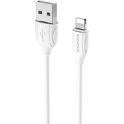 USB кабель Borofone BX19 Benefit Lightning длина 1,0 метр (Белый) - фото