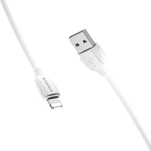 USB кабель Borofone BX19 Benefit Lightning длина 1,0 метр (Белый)